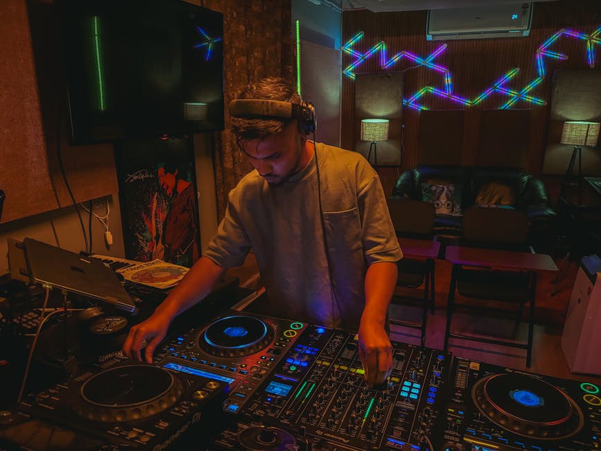 Elegant sound system setup at a luxury wedding venue in Udaipur with professional lighting